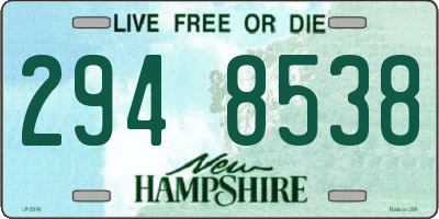 NH license plate 2948538