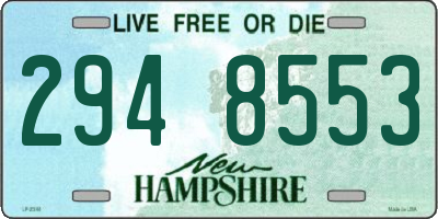 NH license plate 2948553