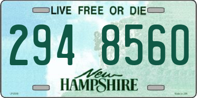 NH license plate 2948560