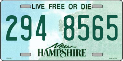 NH license plate 2948565