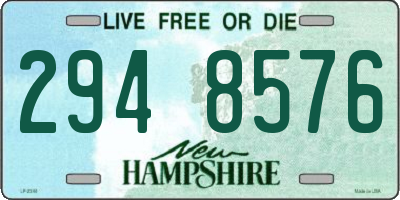NH license plate 2948576
