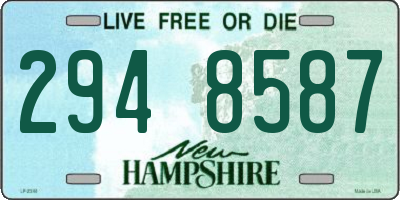 NH license plate 2948587