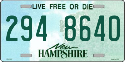 NH license plate 2948640