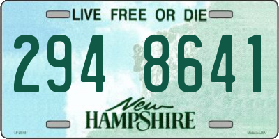 NH license plate 2948641
