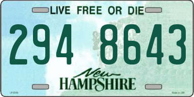 NH license plate 2948643