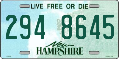 NH license plate 2948645