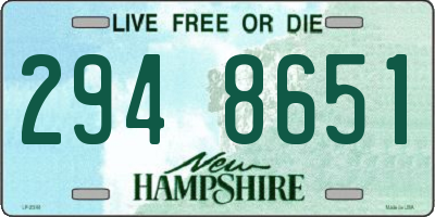 NH license plate 2948651