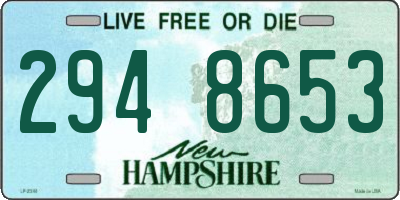 NH license plate 2948653