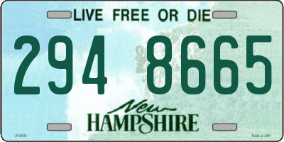 NH license plate 2948665