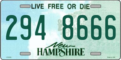 NH license plate 2948666
