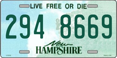 NH license plate 2948669