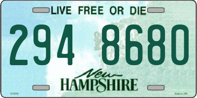 NH license plate 2948680