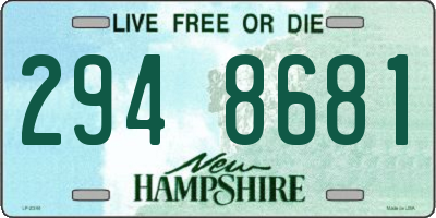NH license plate 2948681
