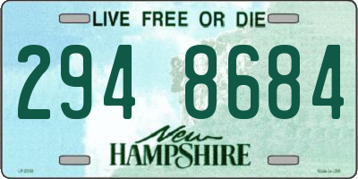NH license plate 2948684