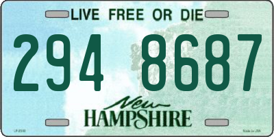 NH license plate 2948687