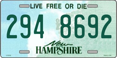 NH license plate 2948692