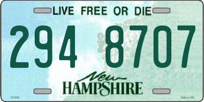 NH license plate 2948707