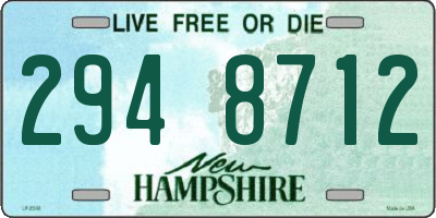 NH license plate 2948712