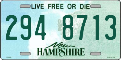 NH license plate 2948713