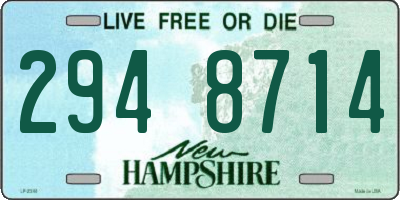 NH license plate 2948714