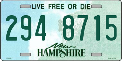 NH license plate 2948715