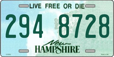 NH license plate 2948728