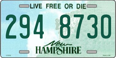 NH license plate 2948730