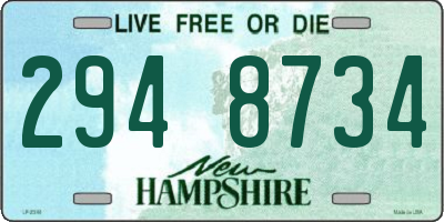 NH license plate 2948734