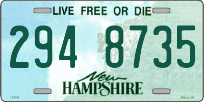 NH license plate 2948735