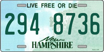 NH license plate 2948736
