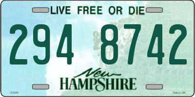 NH license plate 2948742