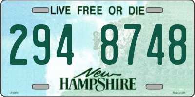 NH license plate 2948748