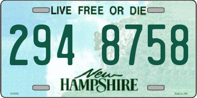 NH license plate 2948758