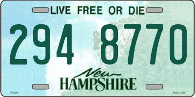 NH license plate 2948770