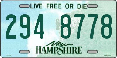 NH license plate 2948778