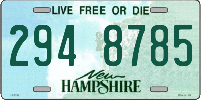 NH license plate 2948785