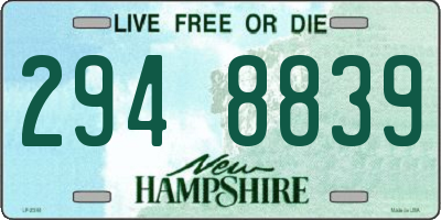NH license plate 2948839