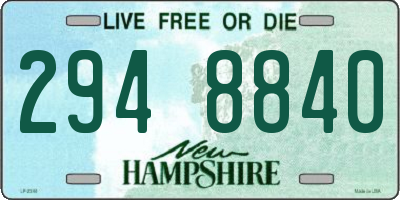 NH license plate 2948840