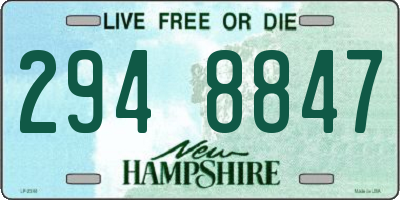NH license plate 2948847