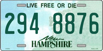 NH license plate 2948876
