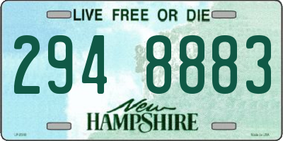 NH license plate 2948883