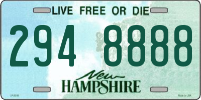 NH license plate 2948888