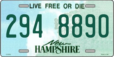 NH license plate 2948890