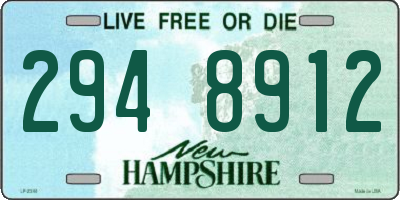NH license plate 2948912