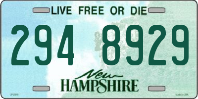 NH license plate 2948929