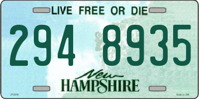 NH license plate 2948935