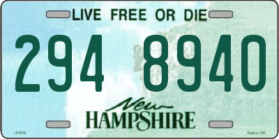 NH license plate 2948940