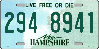 NH license plate 2948941
