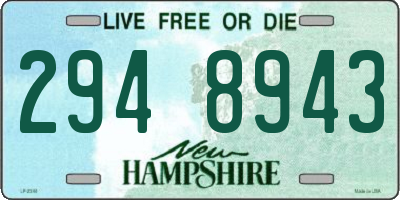 NH license plate 2948943
