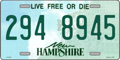 NH license plate 2948945